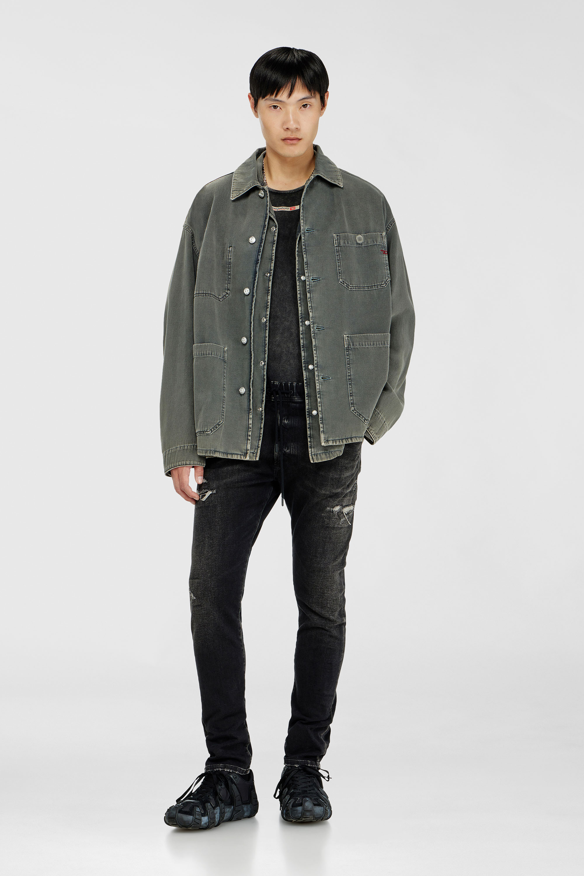 Diesel - Man's Regular E-Krooley Joggjeans&reg; 09Q22, Black/Dark grey - 1