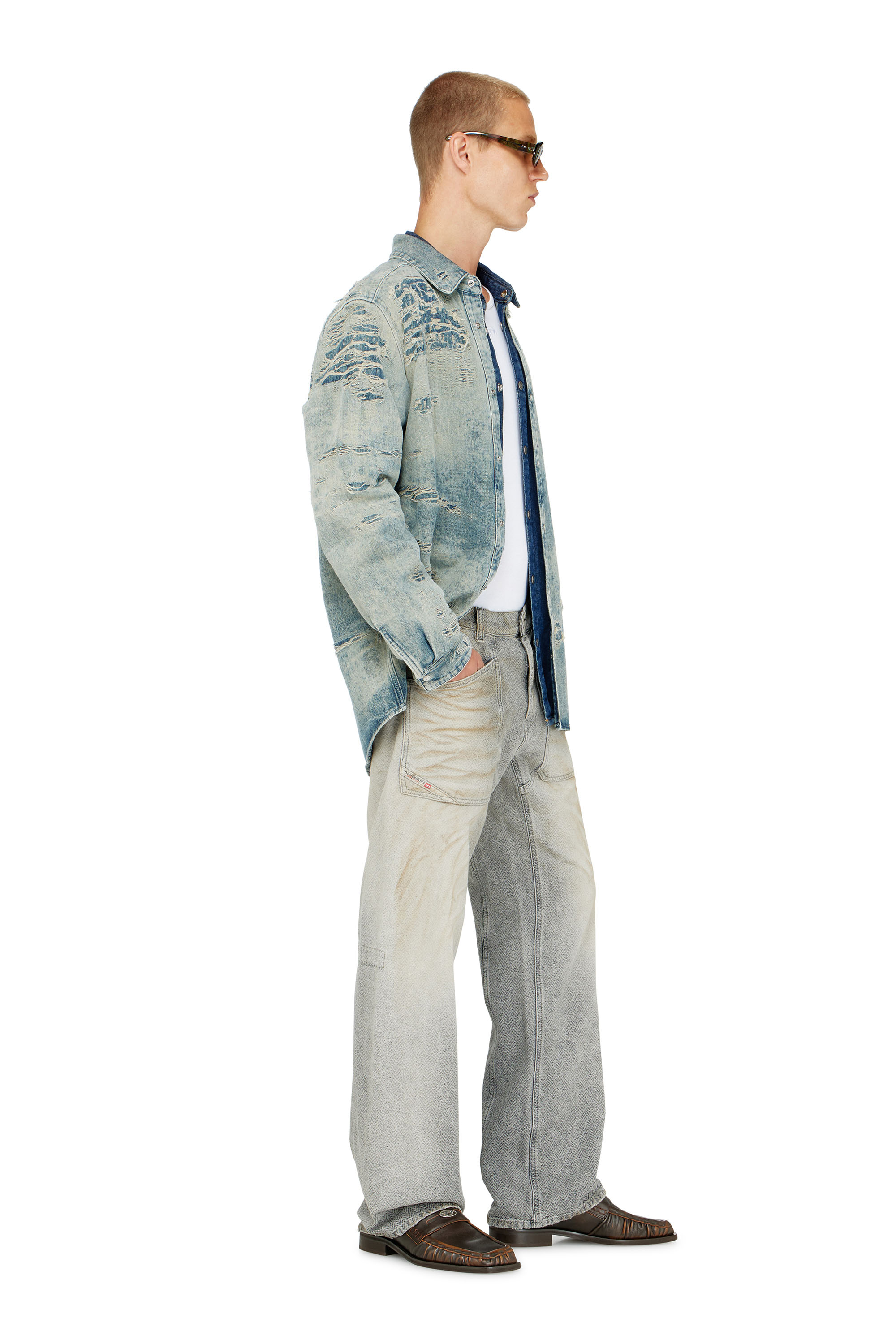 Diesel - Man's Relaxed Jeans D-Zeta 09Q11, Grey - 2