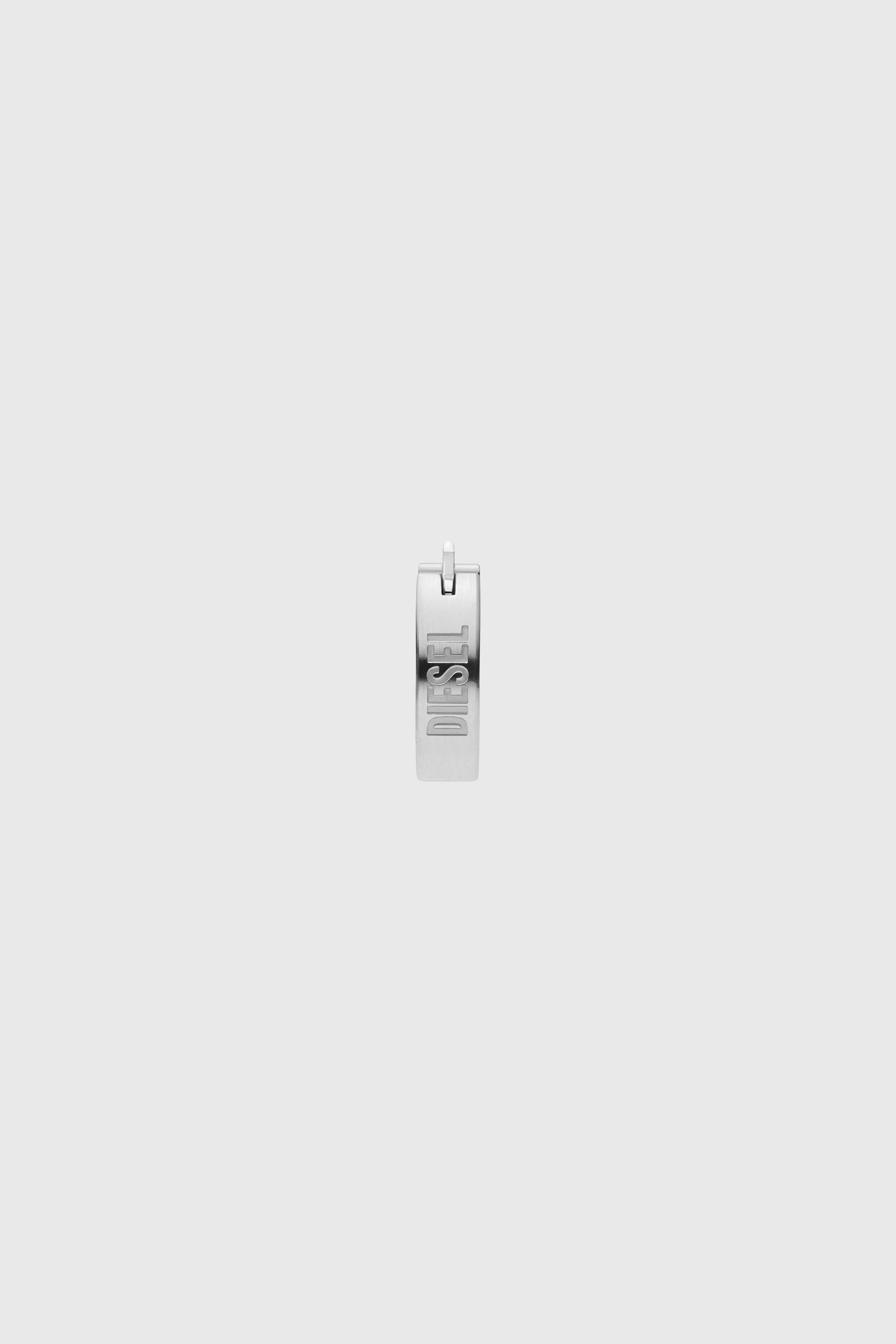 Diesel - DX1639040 JEWELLERY, Unisex's Stainless steel hoop earring in Silver - 2