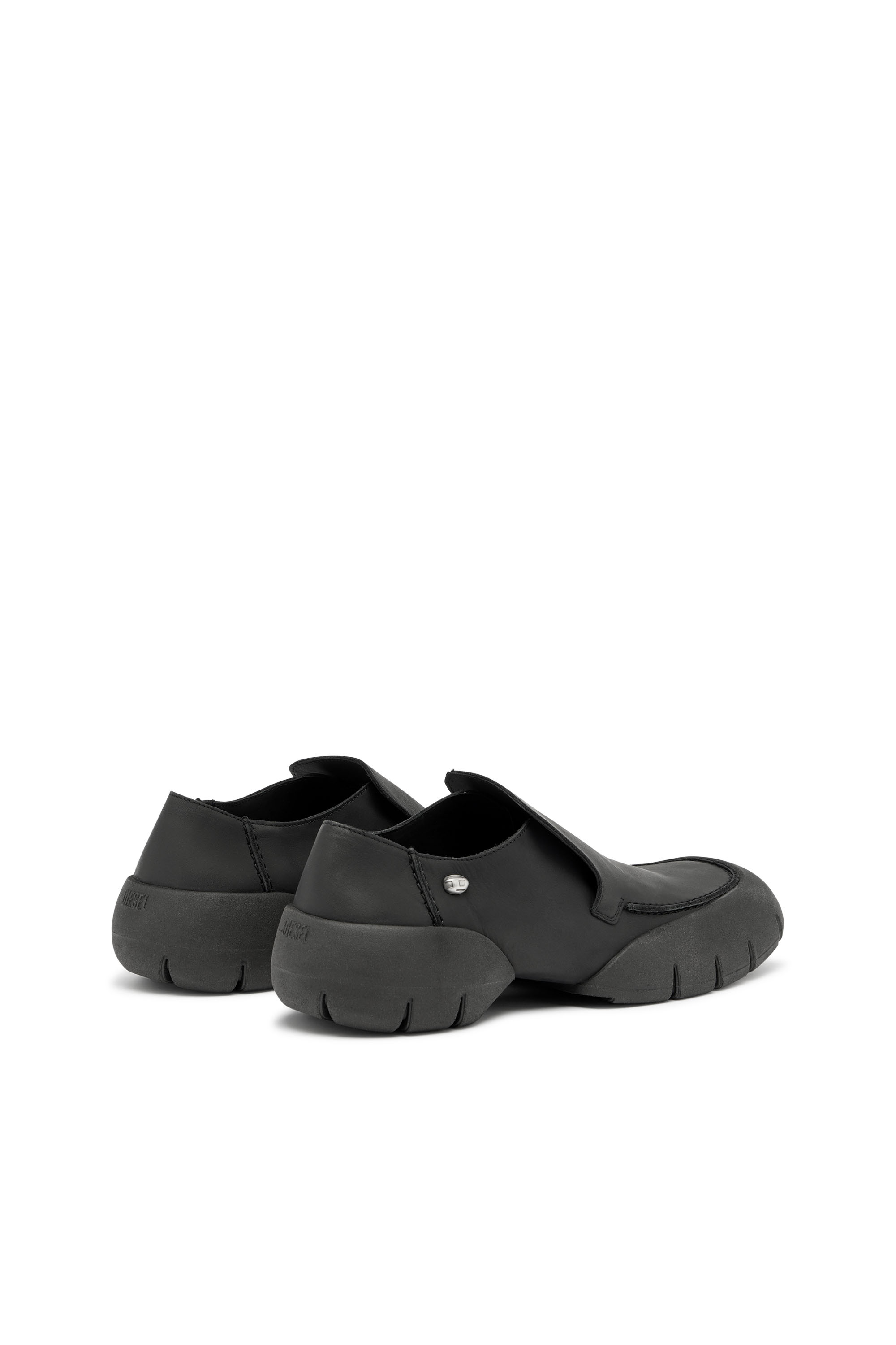 Diesel - D-MATHIEU SC, Man's D-Mathieu-Brushed leather loafer with rubber sole in Black - 3