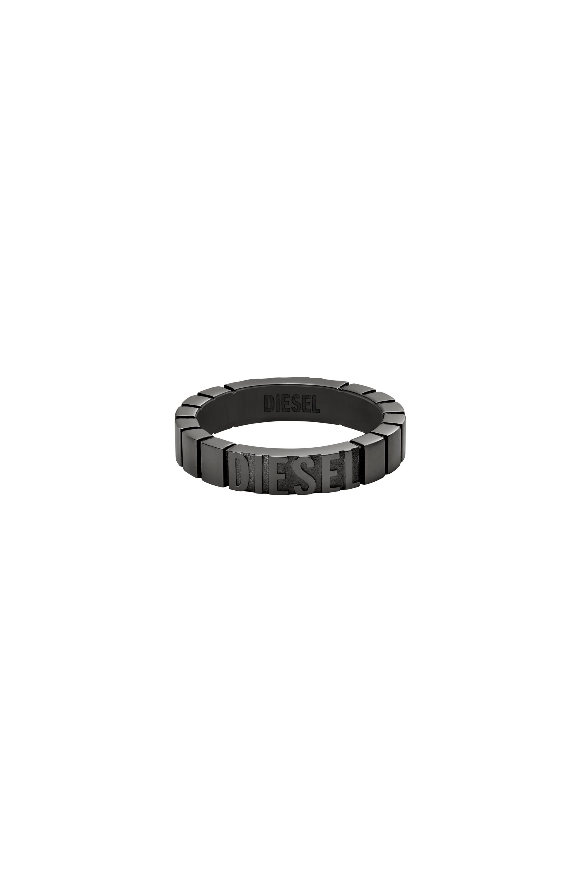 Diesel - DX1612060, Unisex's Stainless Steel Band Ring in Black - 2