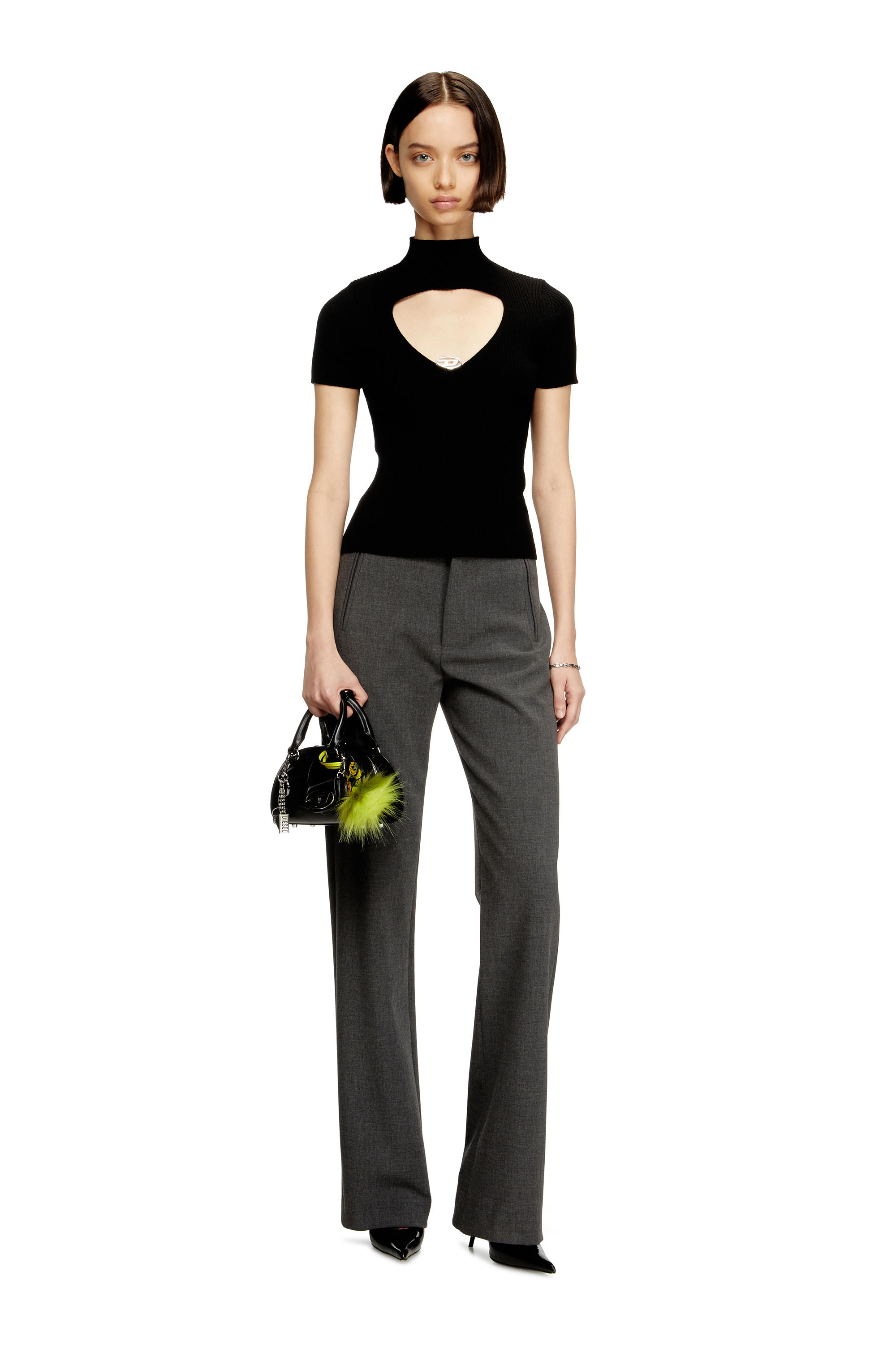 Diesel - M-OLIVE, Woman's Cut-out wool-knit top in null - 2
