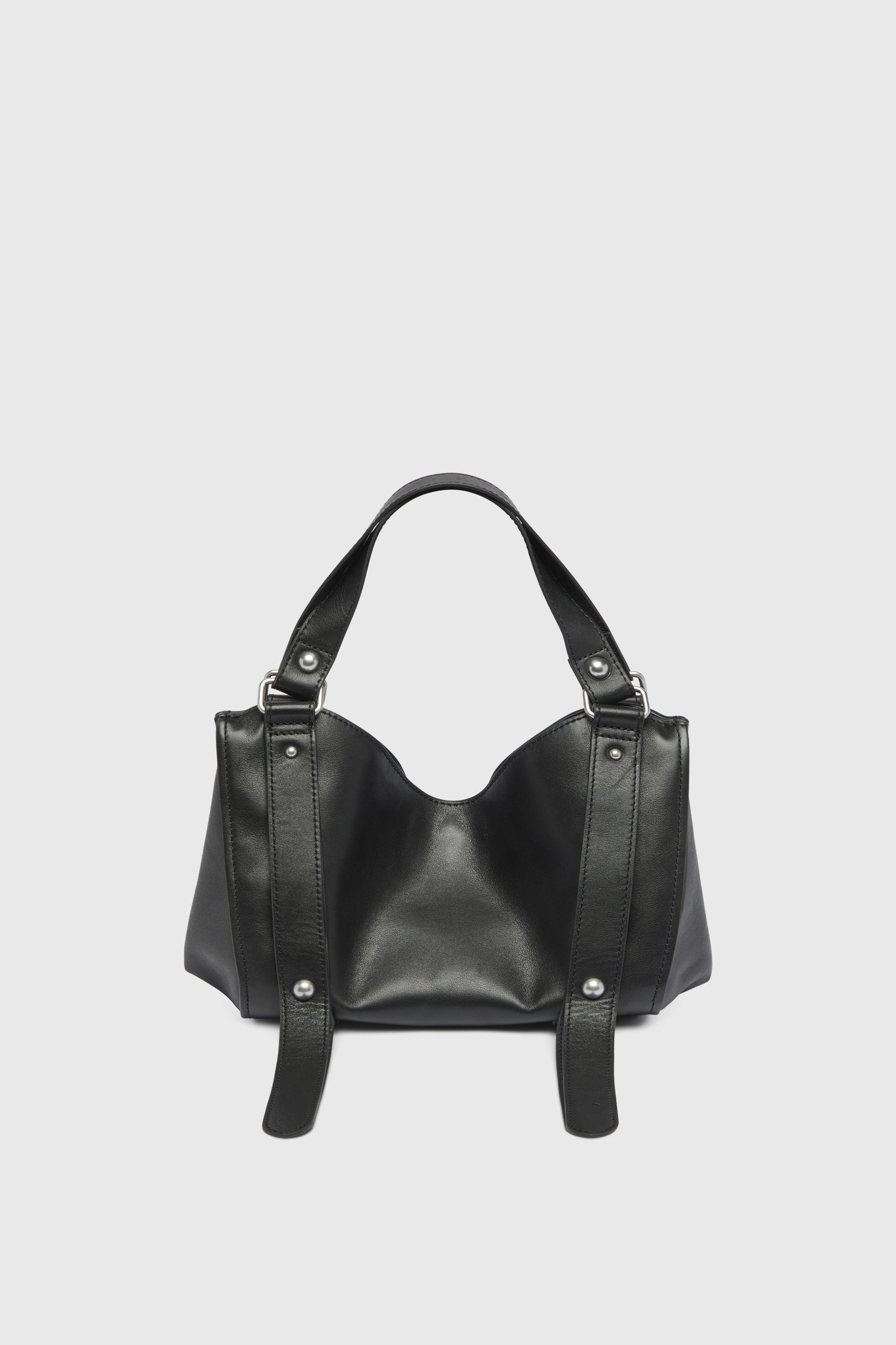 Diesel - D-ONE TOPHANDLE S, Woman's D-One-Small top-handle bag in treated leather in Black - 2