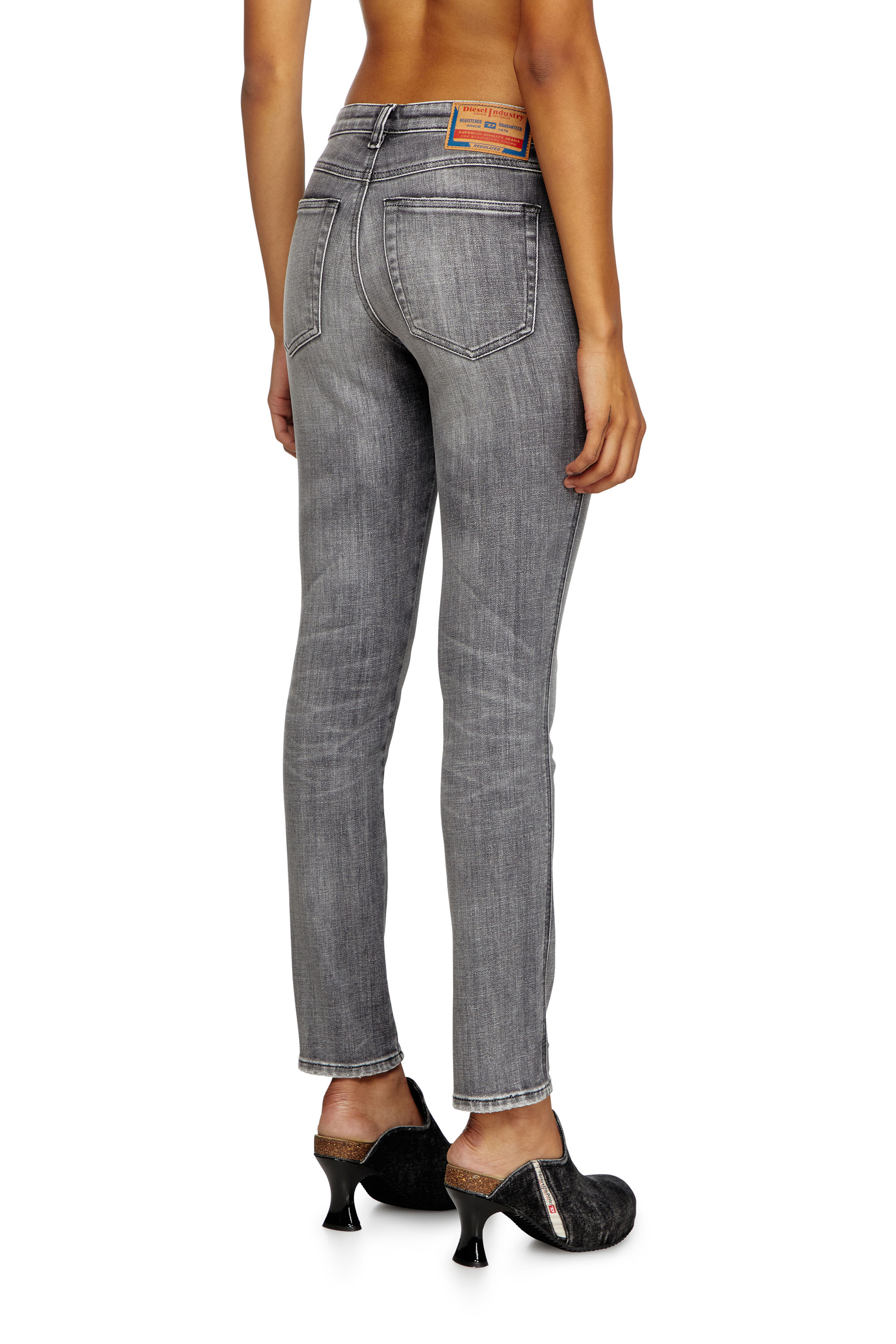 Diesel - Woman Skinny Jeans 2015 Babhila 09J29, Grey - Image 4